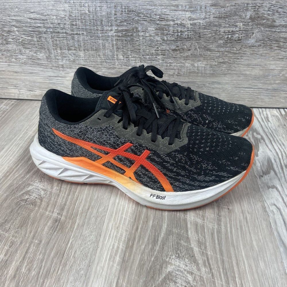 Asics Dynablast 2 Mens 8 Gray Orange Shoes Sneakers Athletic Running Gym Run